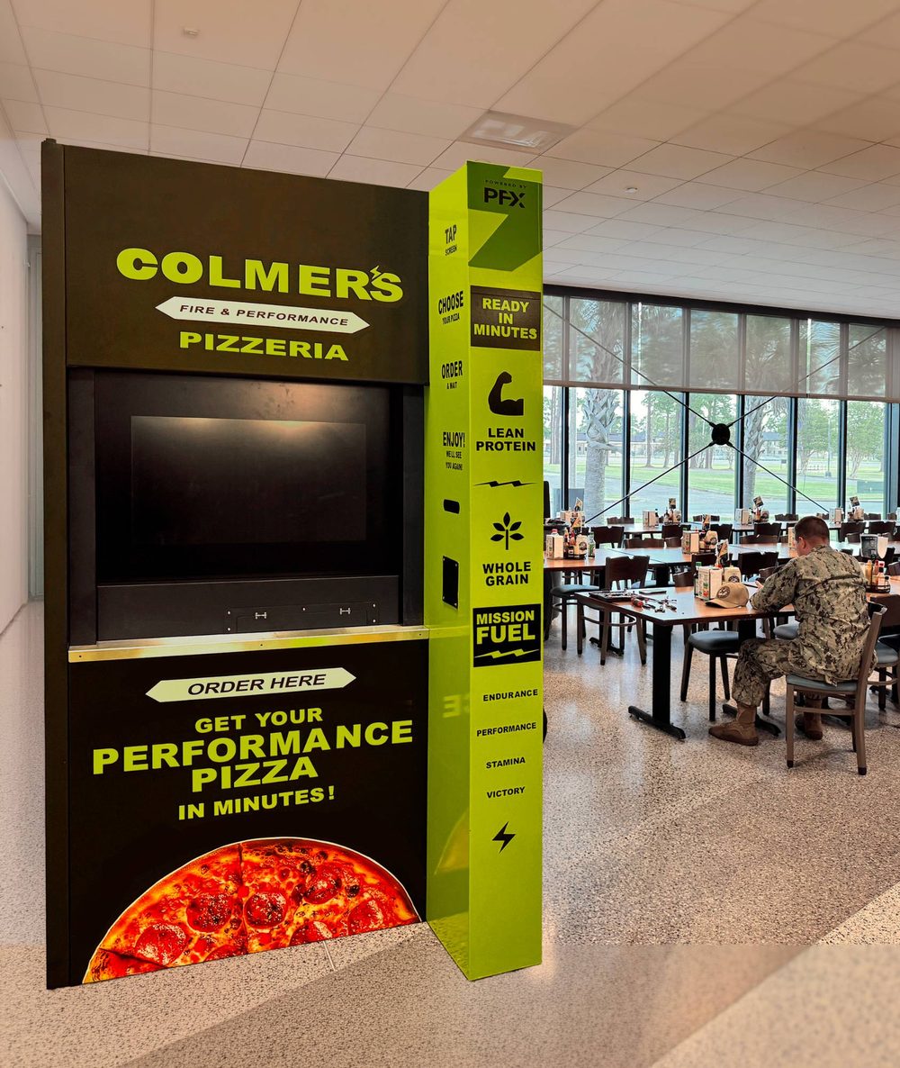 An Indoor Kiosk in a campus dining hall